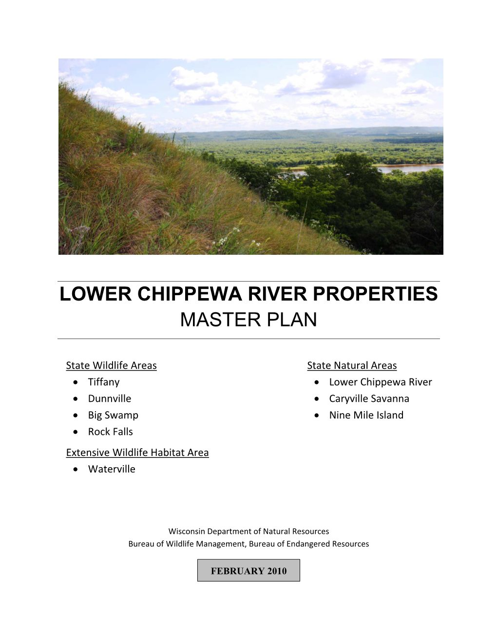 Lower Chippewa River Properties Master Plan