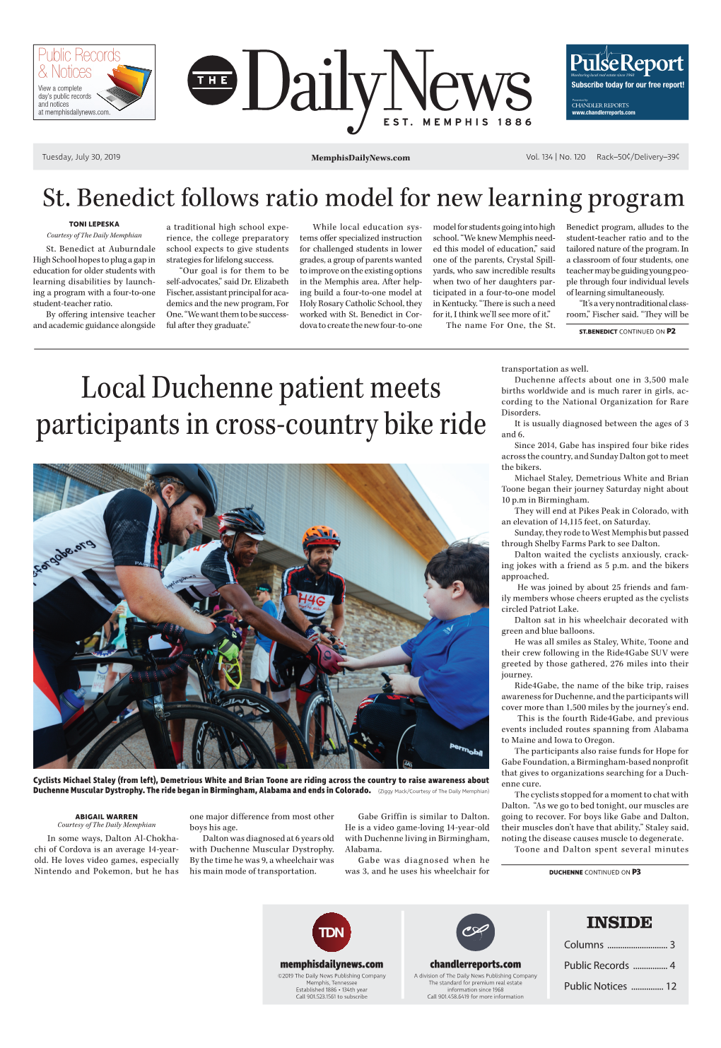 Local Duchenne Patient Meets Participants in Cross-Country Bike Ride