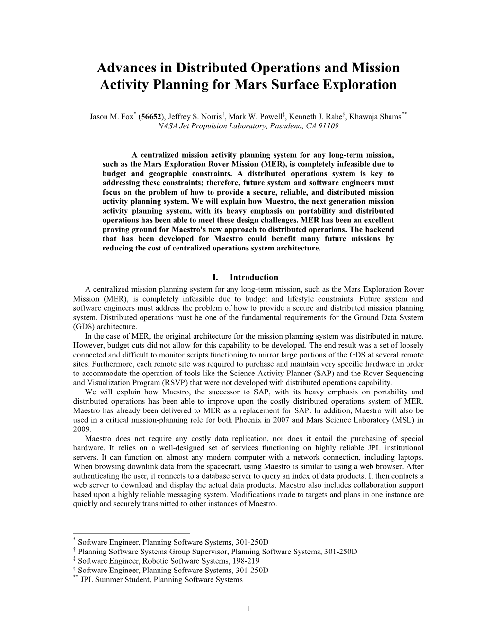 Advances in Distributed Operations and Mission Activity Planning for Mars Surface Exploration