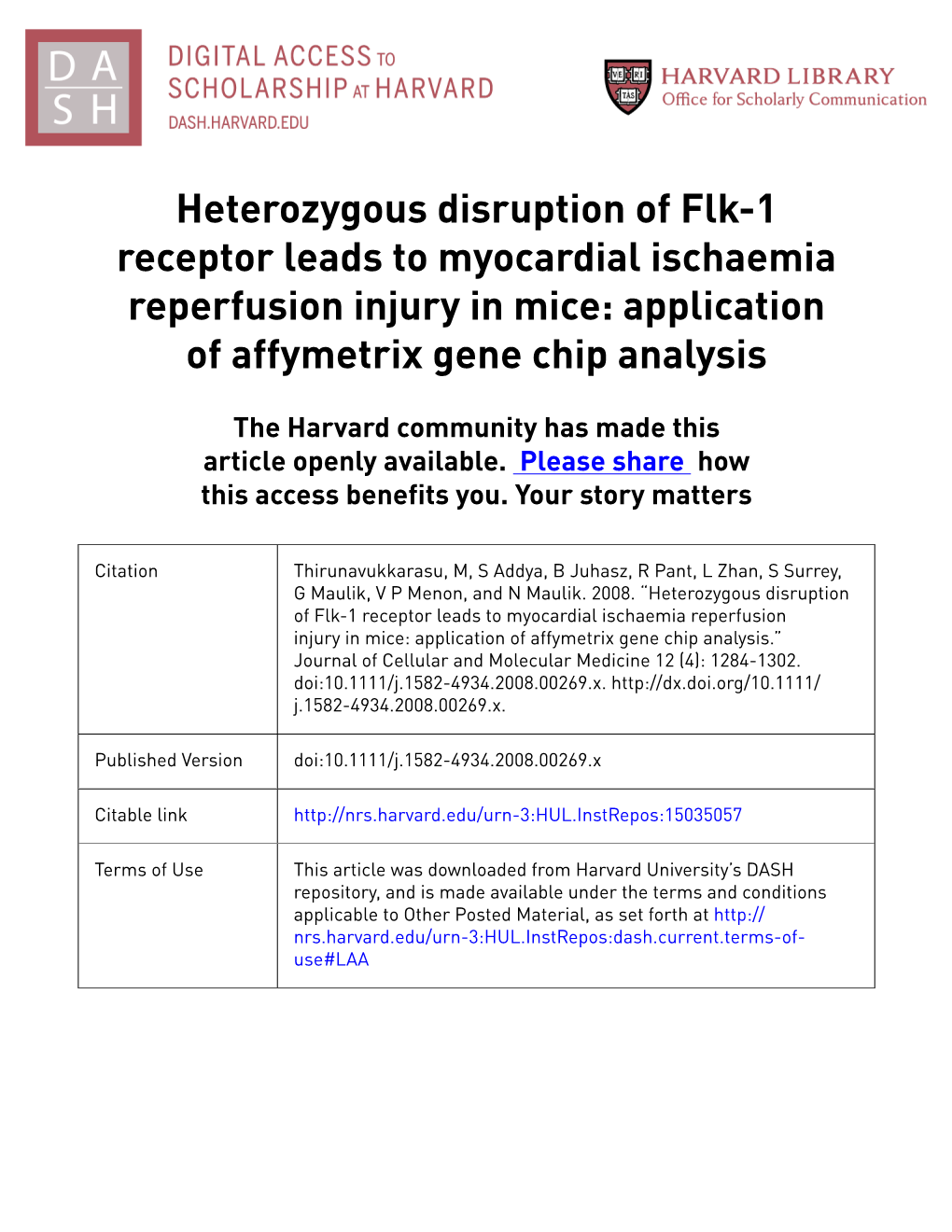 Heterozygous Disruption of Flk1 Receptor Leads To