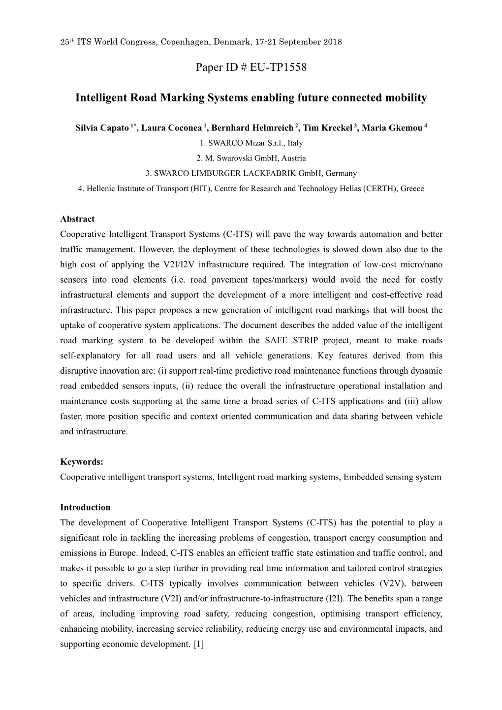 ITS World Congress 2018 Final Paper EU