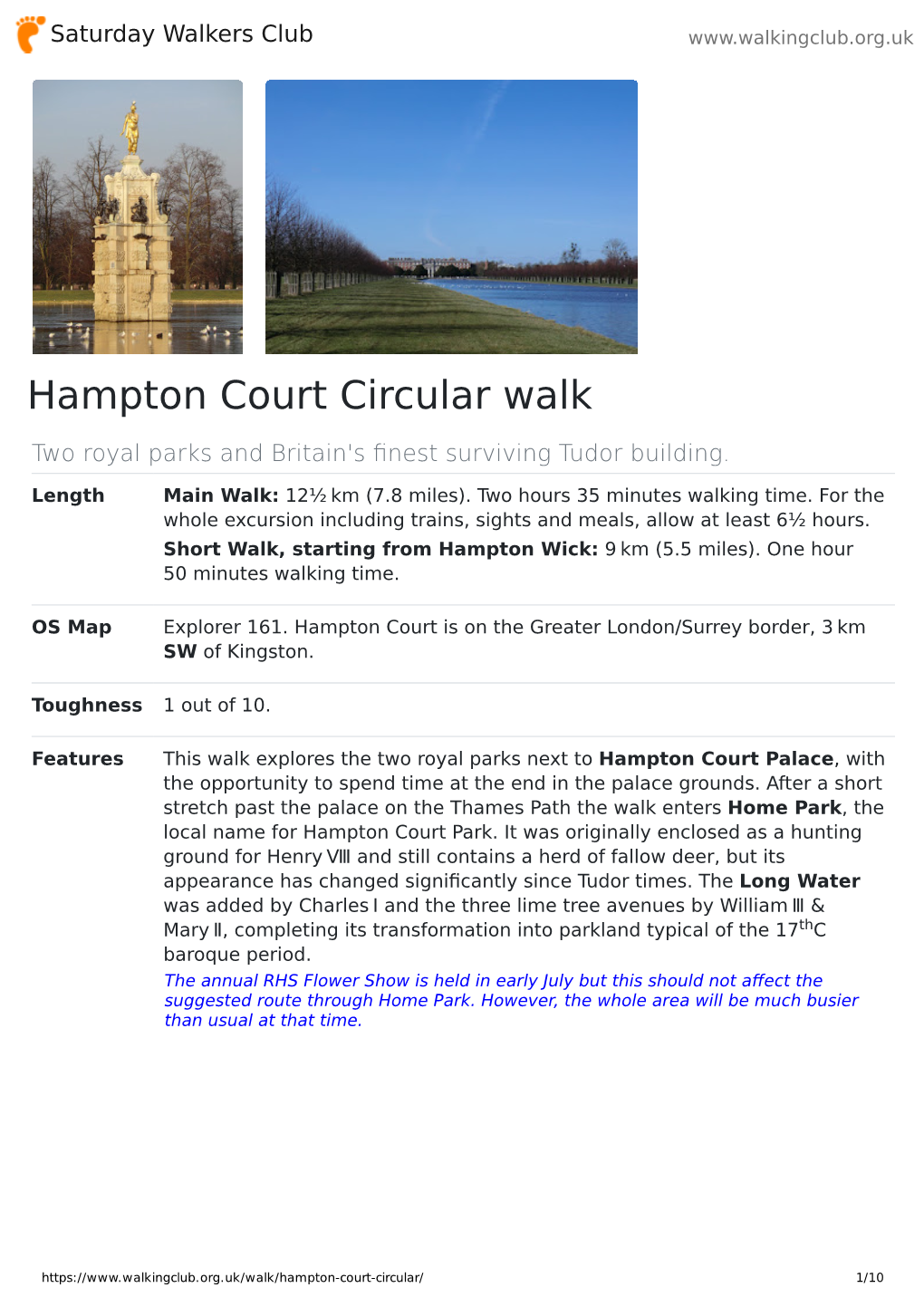 Hampton Court Circular Walk