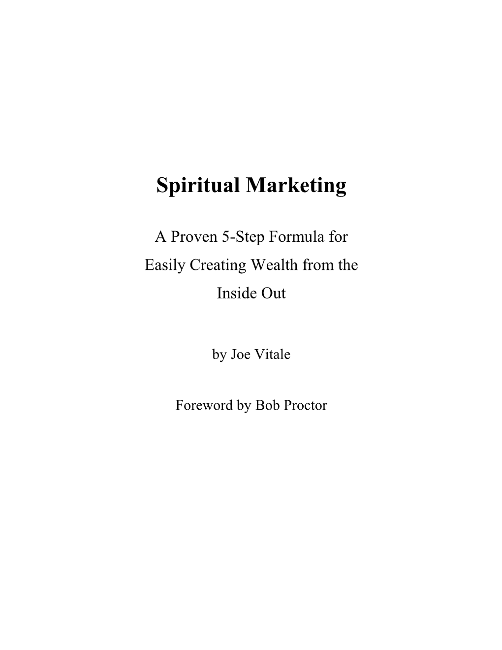 Spiritual Marketing