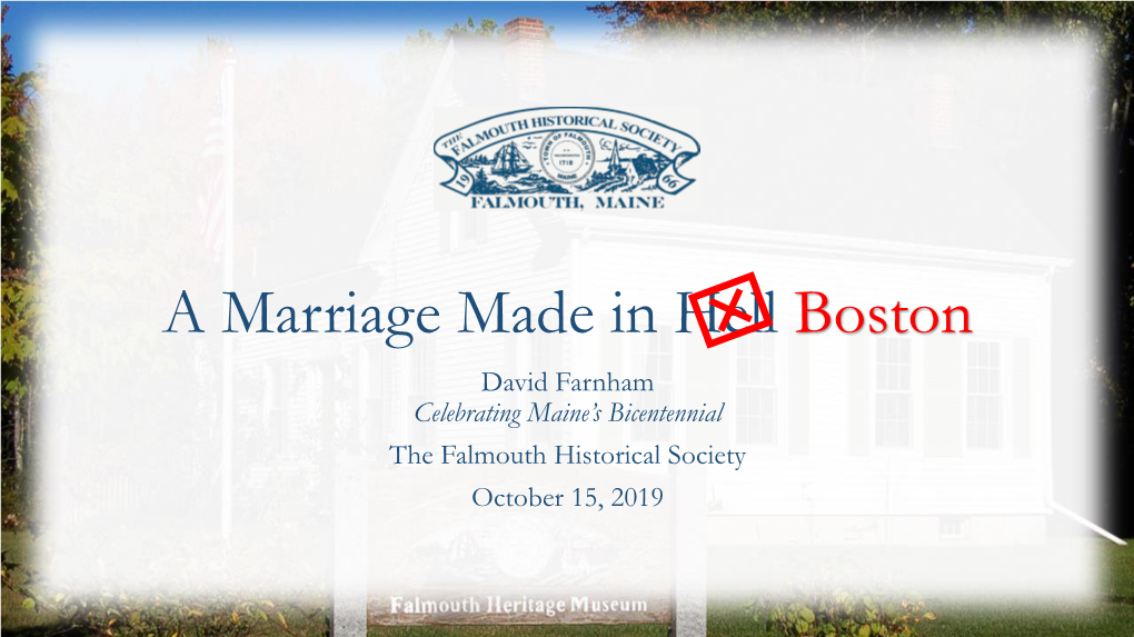 FHS Presents-A Marriage Made In