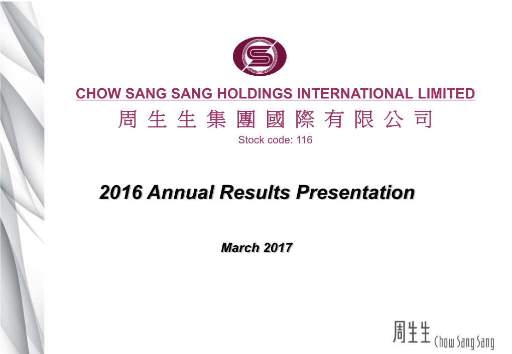 Annual Results Presentation