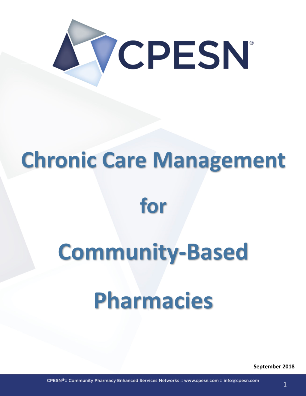 Chronic Care Management for Community-Based Pharmacies