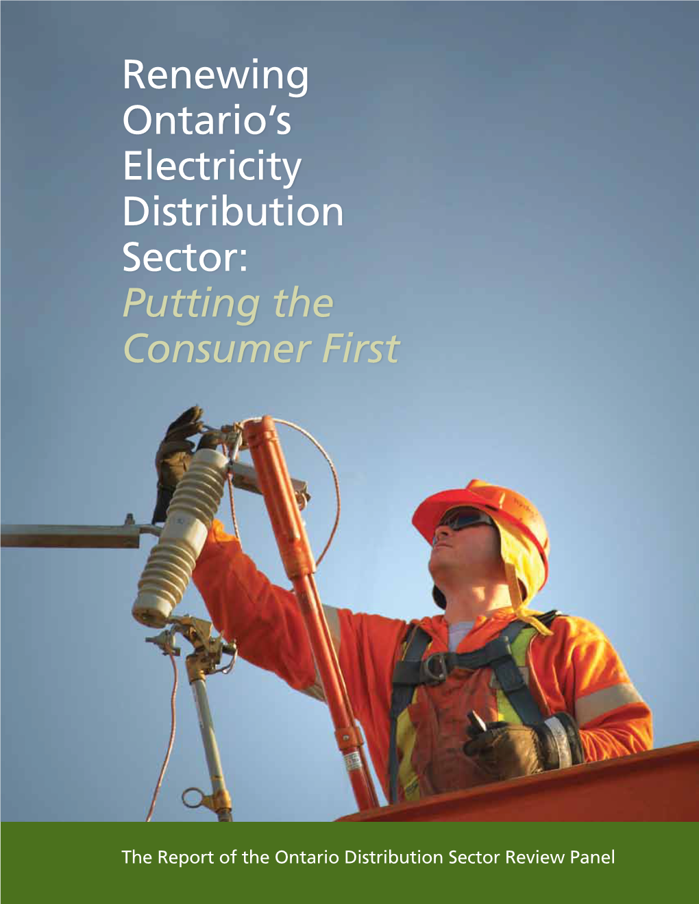 Renewing Ontario's Electricity Distribution Sector
