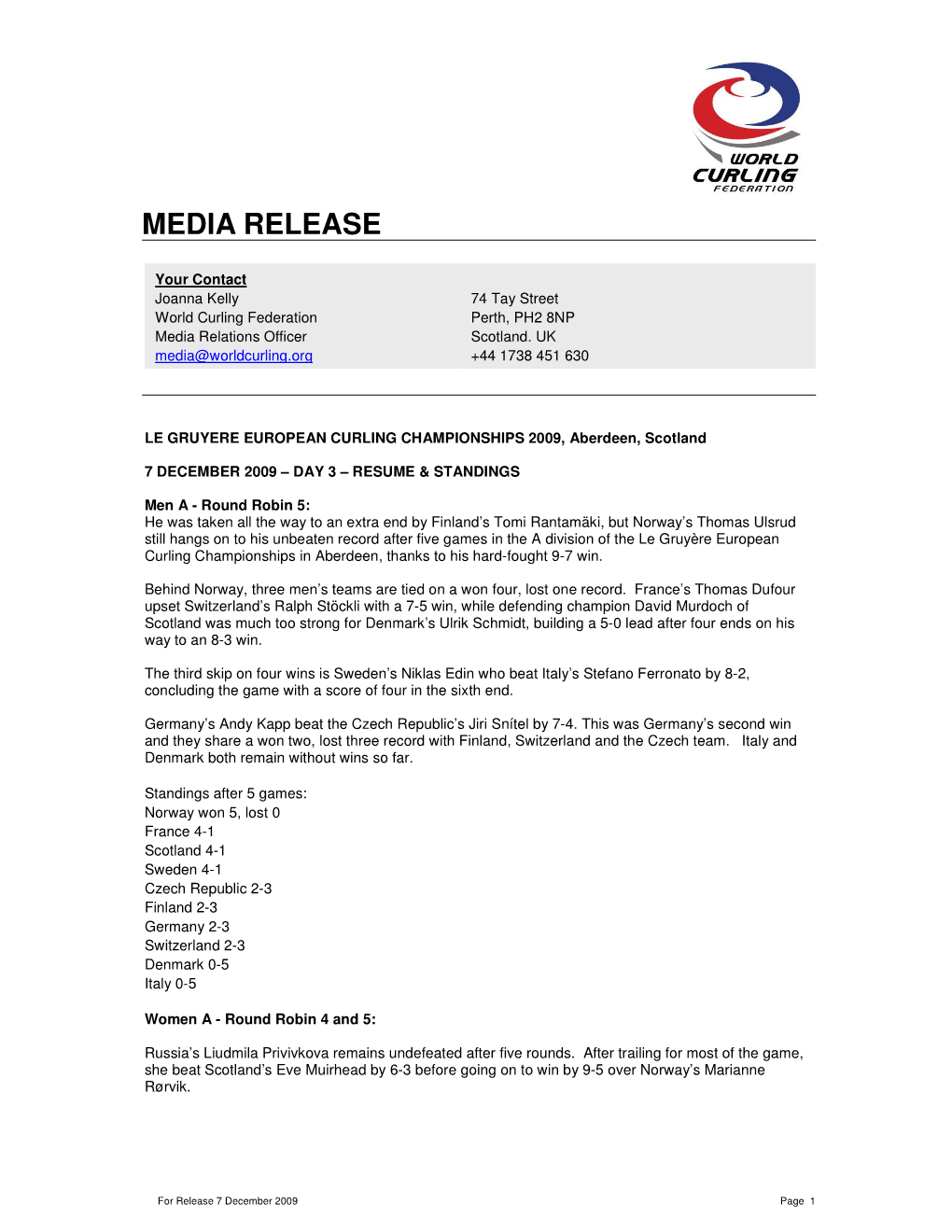 Media Release