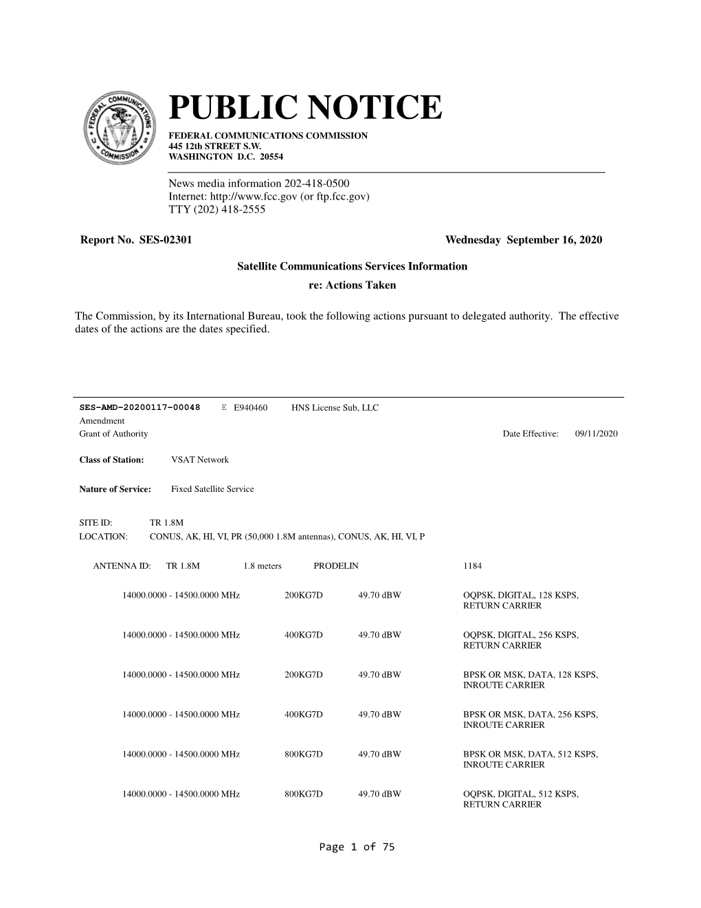 PUBLIC NOTICE FEDERAL COMMUNICATIONS COMMISSION 445 12Th STREET S.W