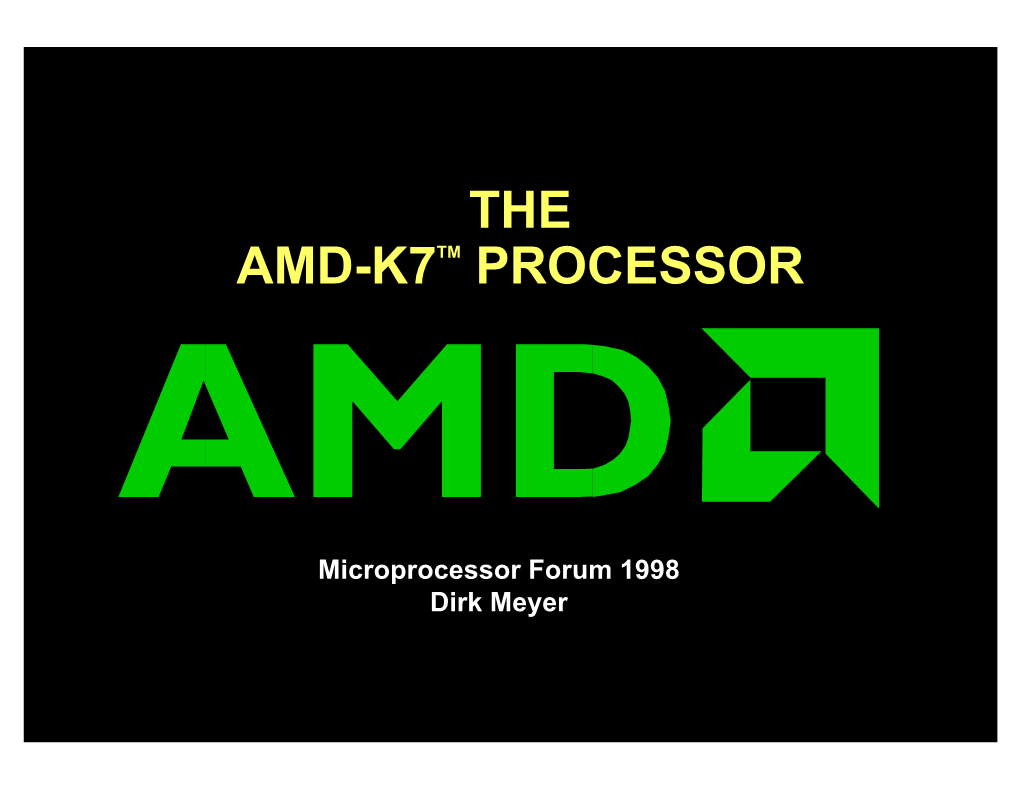 Amd-K7tm Processor