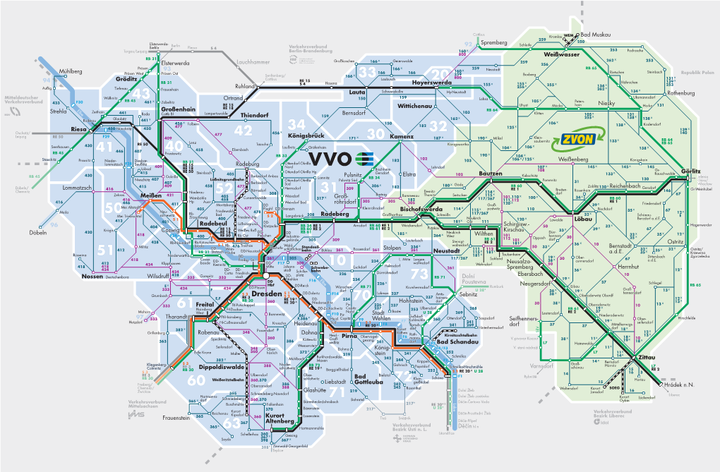 VVO ZVON Liniennetzplan Tarifzonenplan