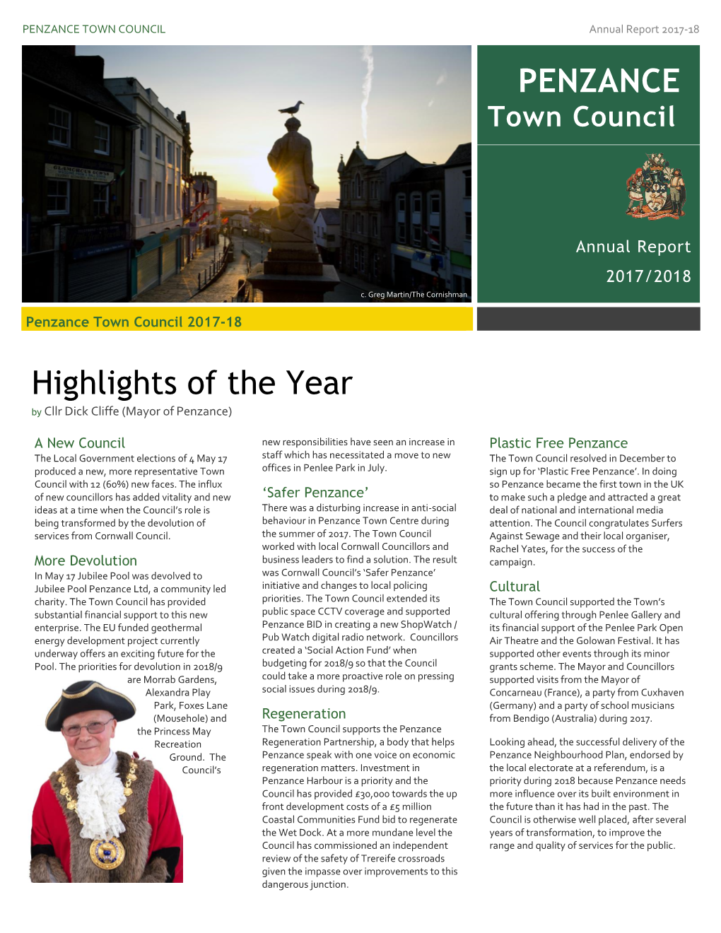 2017/2018 Annual Town Report