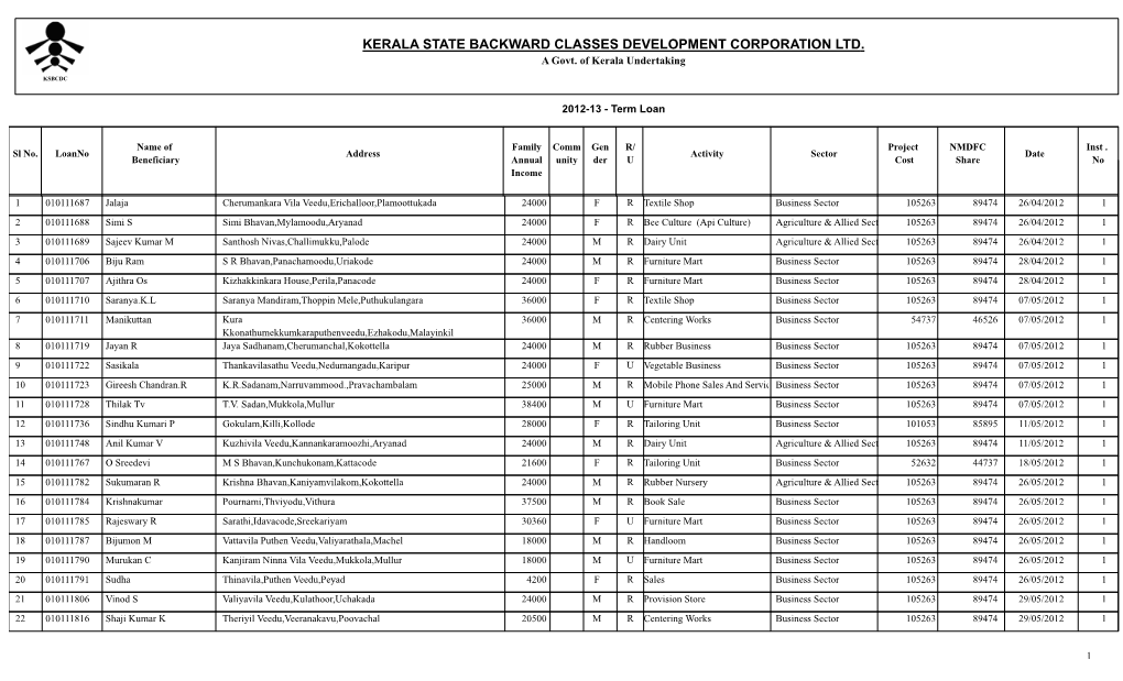 2012-13 - Term Loan