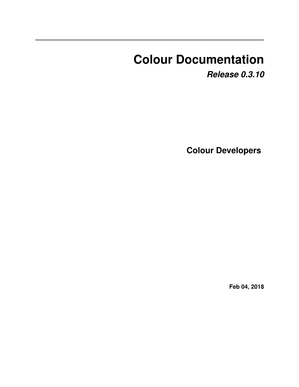 Colour Documentation Release 0.3.10