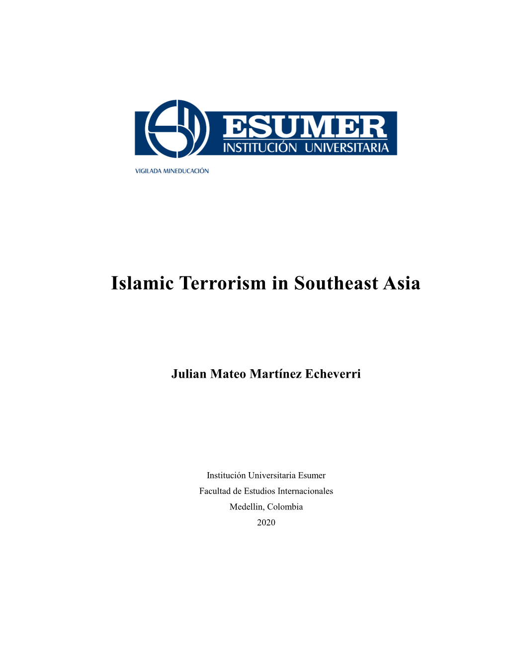 Islamic Terrorism in Southeast Asia