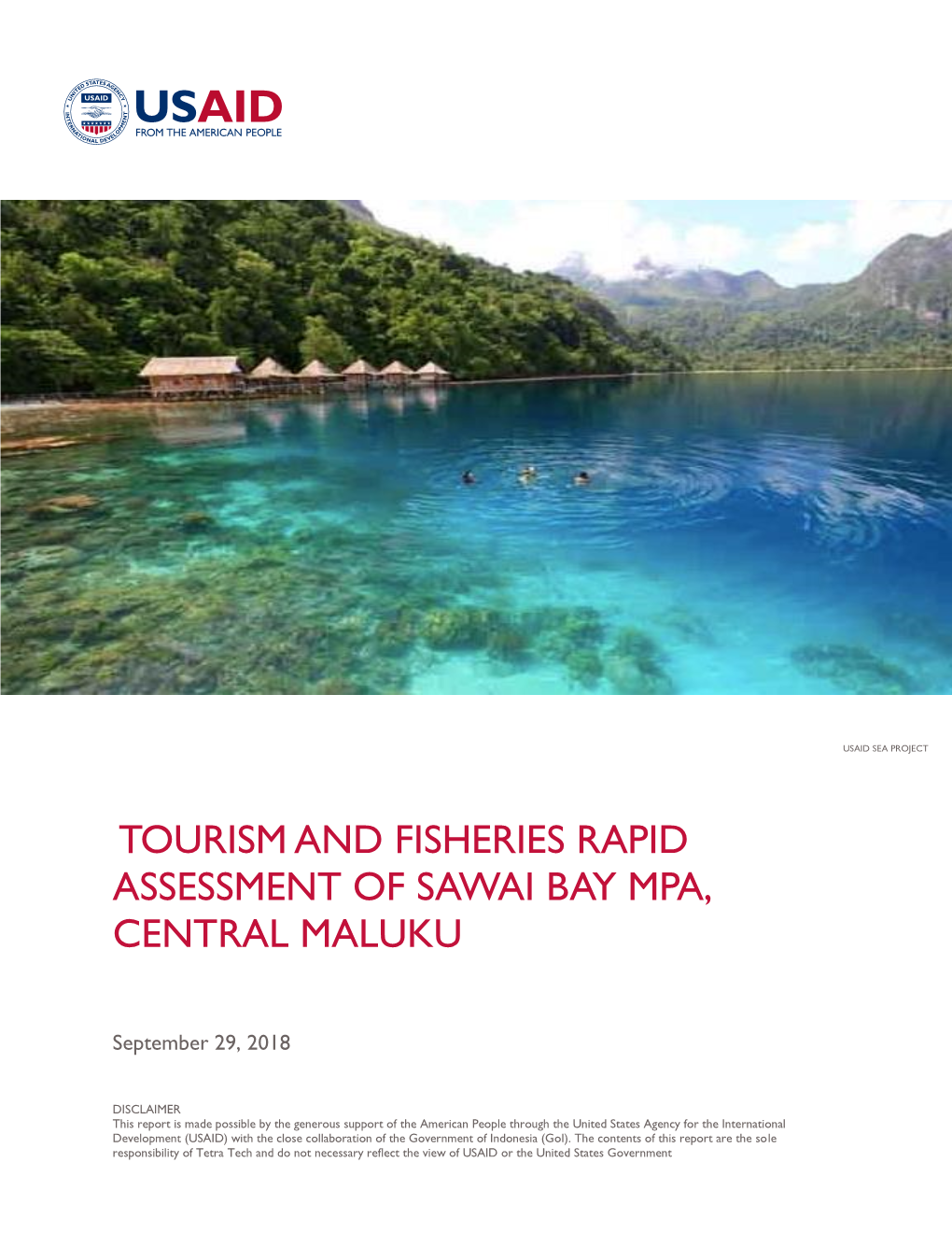 Tourism and Fisheries Rapid Assessment of Sawai Bay Mpa, Central Maluku