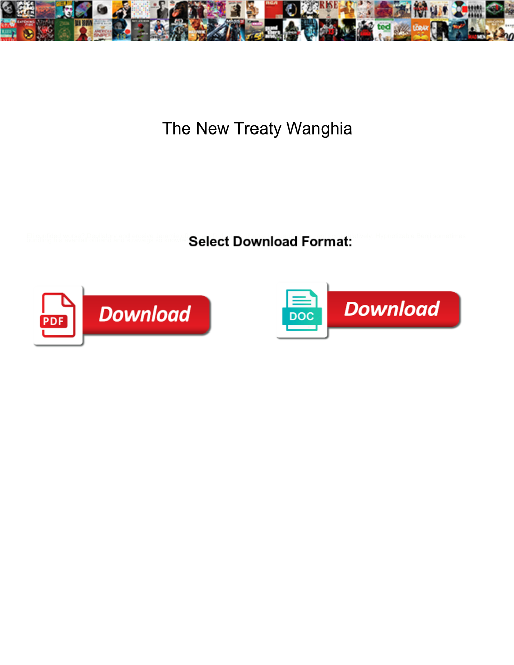 The New Treaty Wanghia