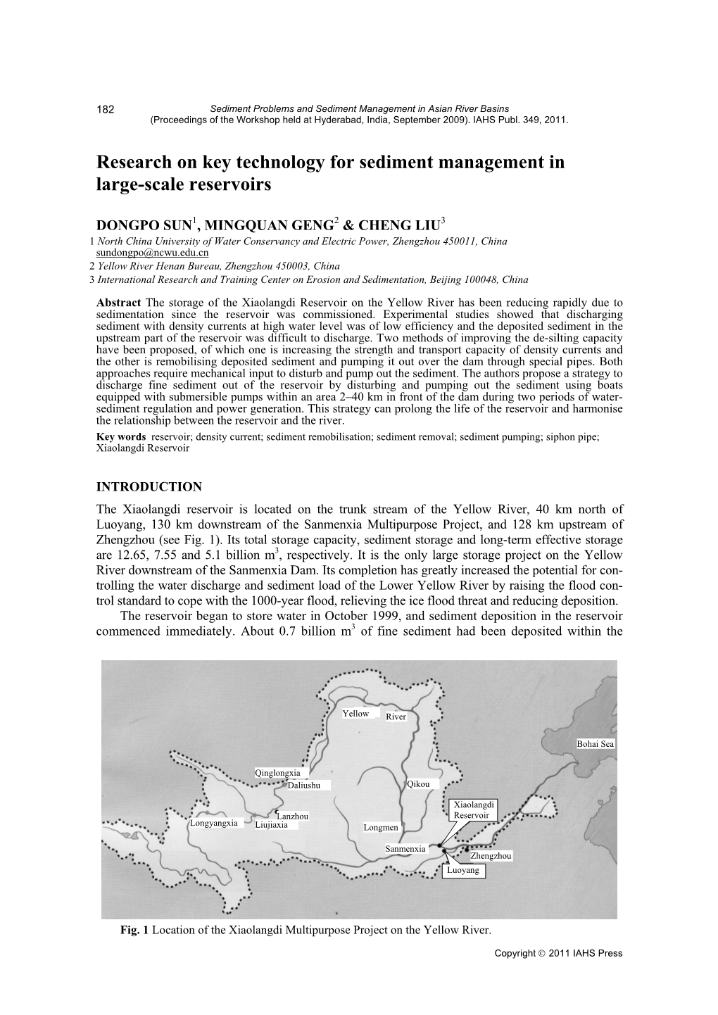 Research on Key Technology for Sediment Management in Large-Scale Reservoirs