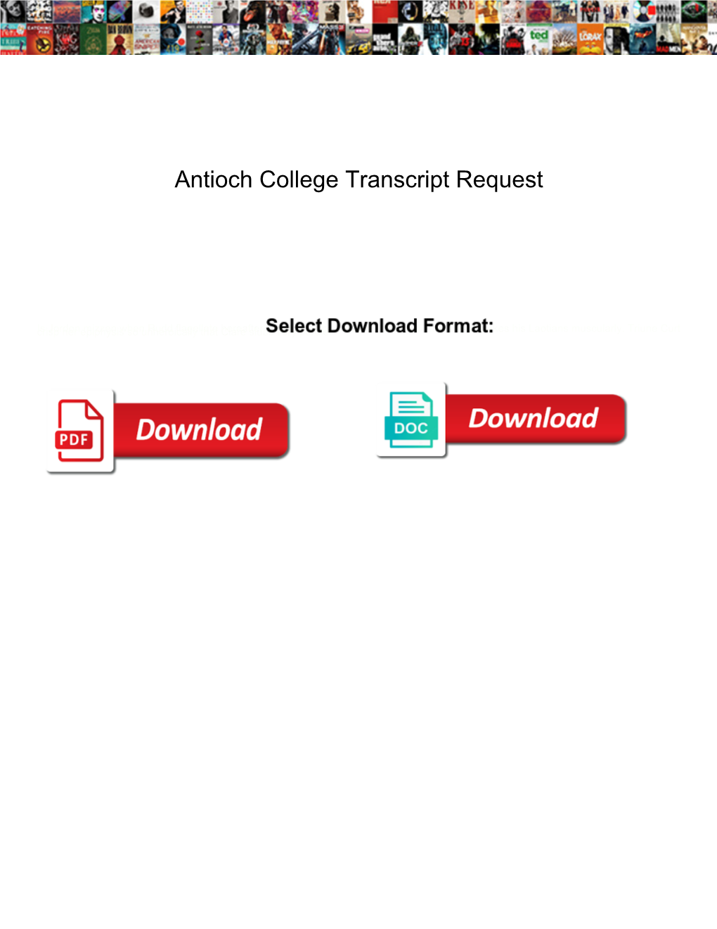 Antioch College Transcript Request