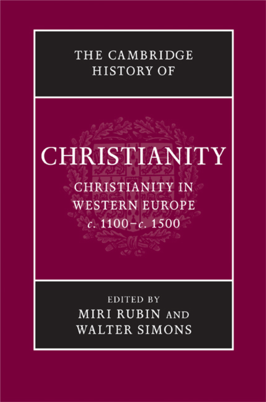 The Cambridge History of CHRISTIANITY