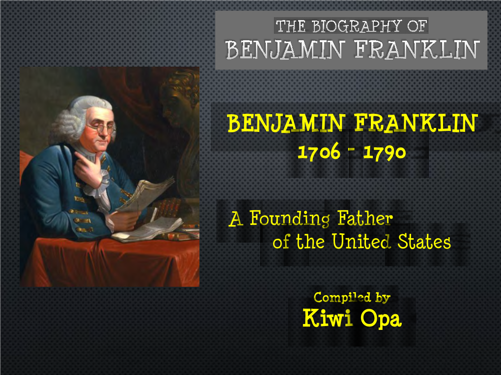 Bio Benjamin Franklin