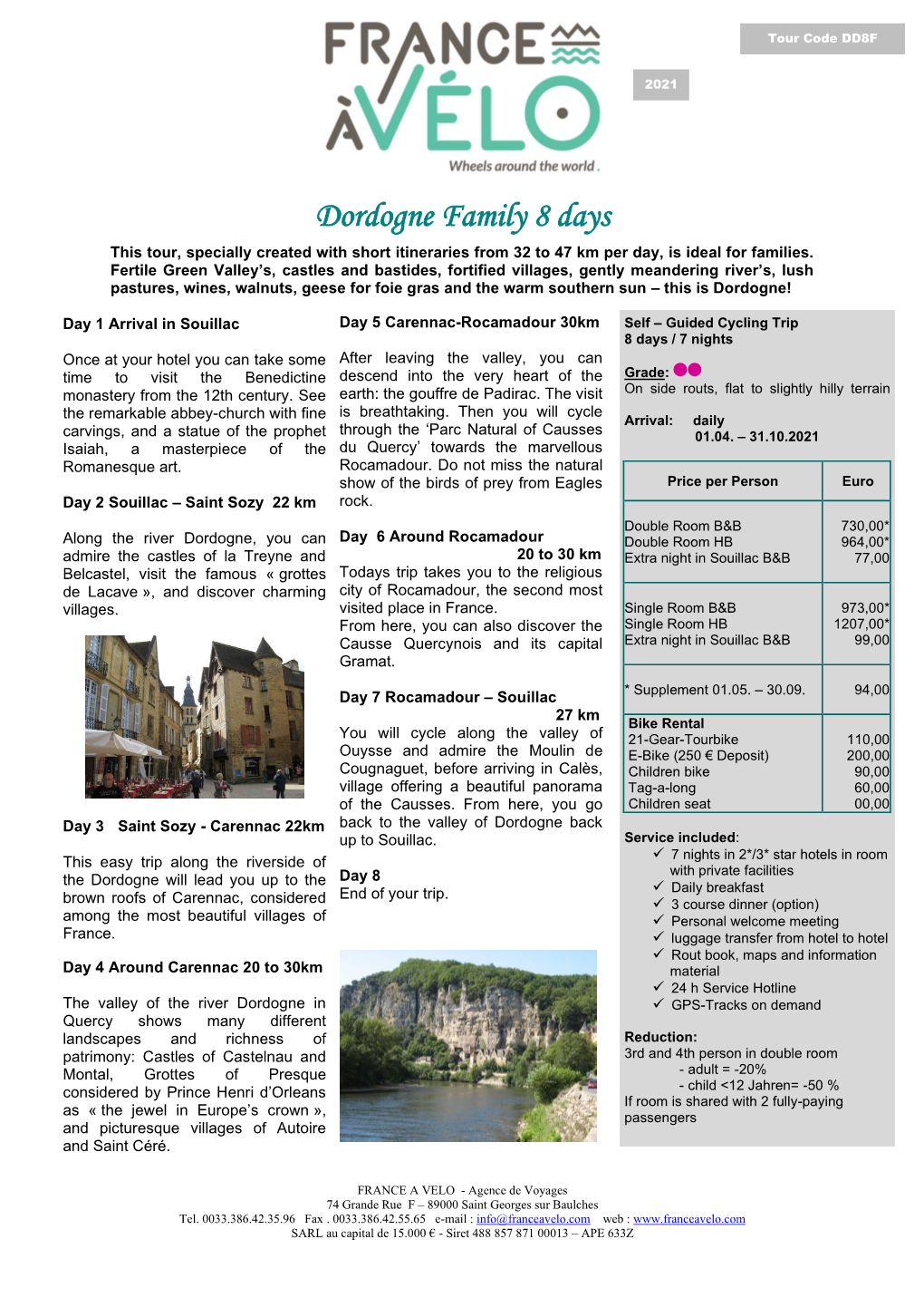 Dordogne Family 8 Days