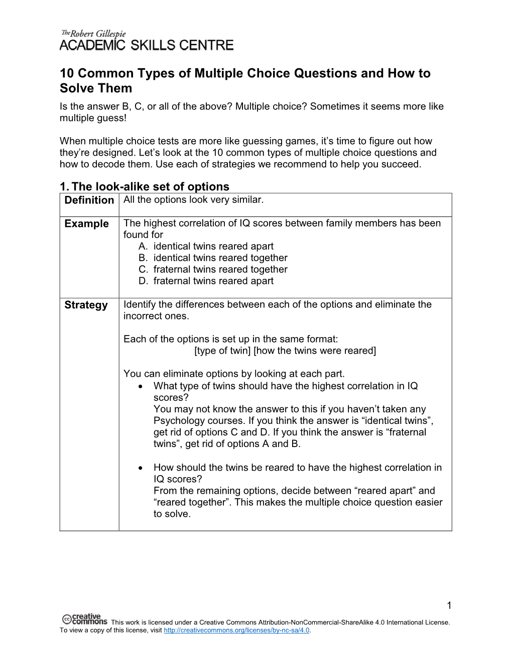 10 Common Types of Multiple Choice Questions and How to Solve Them