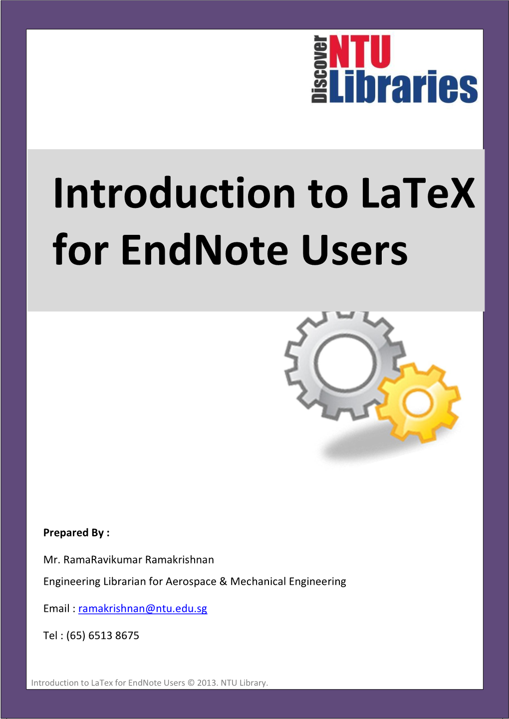 Introduction to Latex for Endnote Users