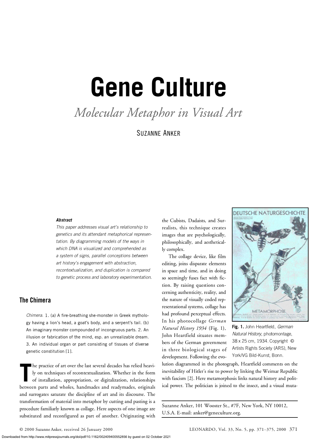 Gene Culture: Molecular Metaphor in Visual