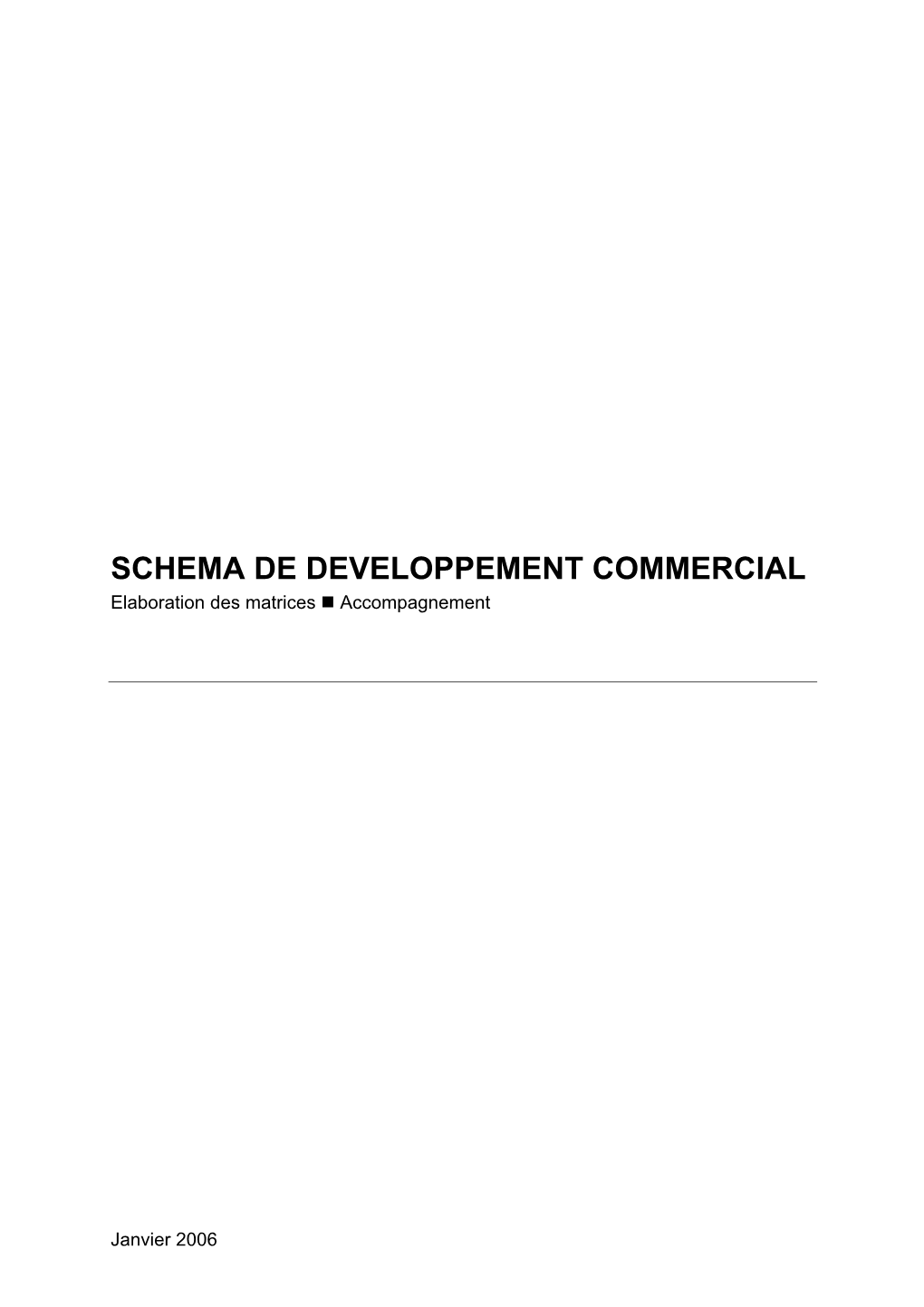 Schema De Developpement Commercial