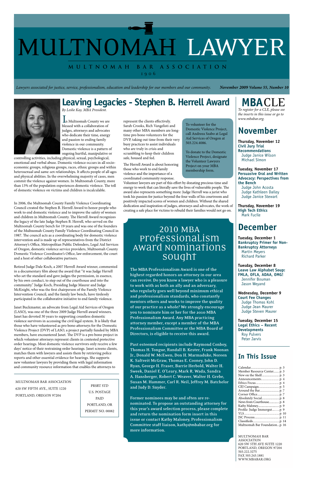 MBACLE by Leslie Kay, MBA President