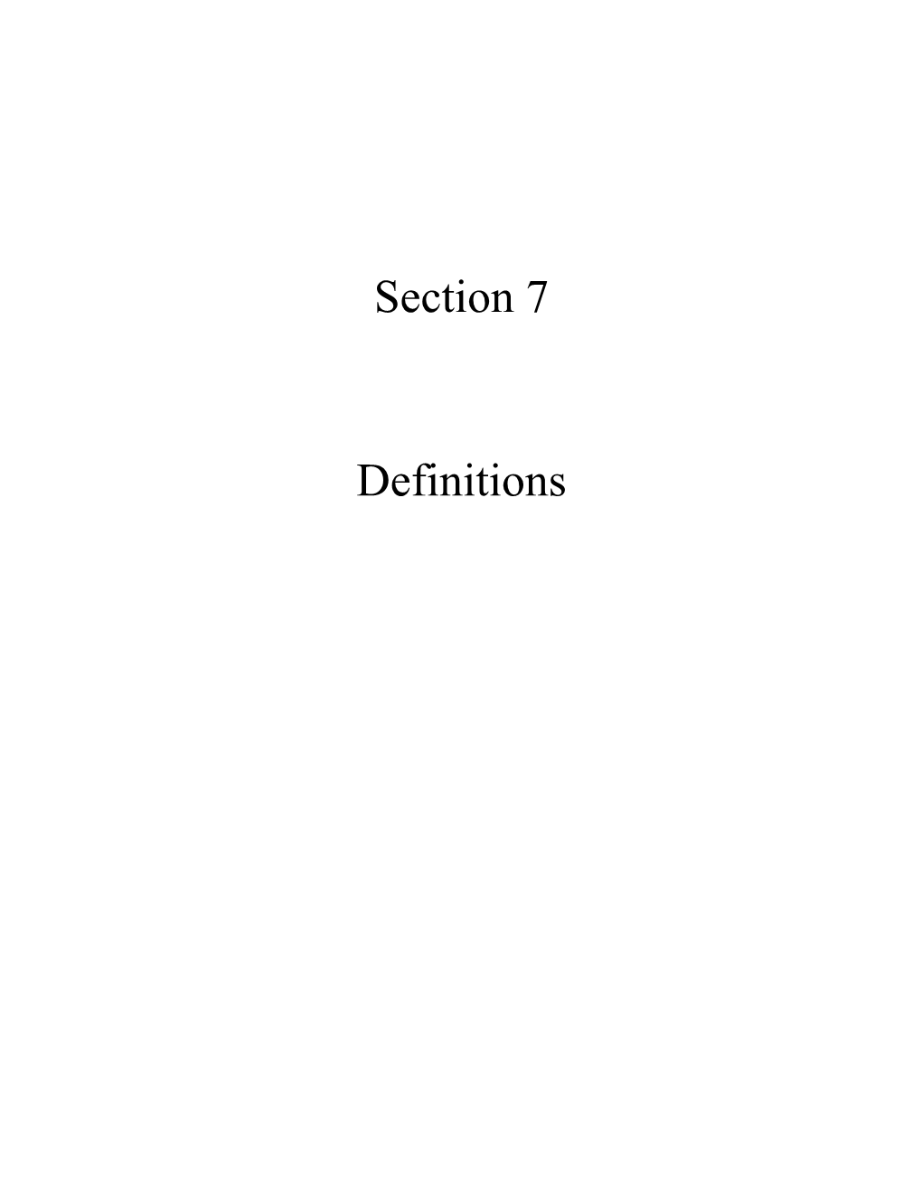 Section 7 Definitions Page 7-1 Vegetation, Drift Sills, and Other Non-Intrusive Means