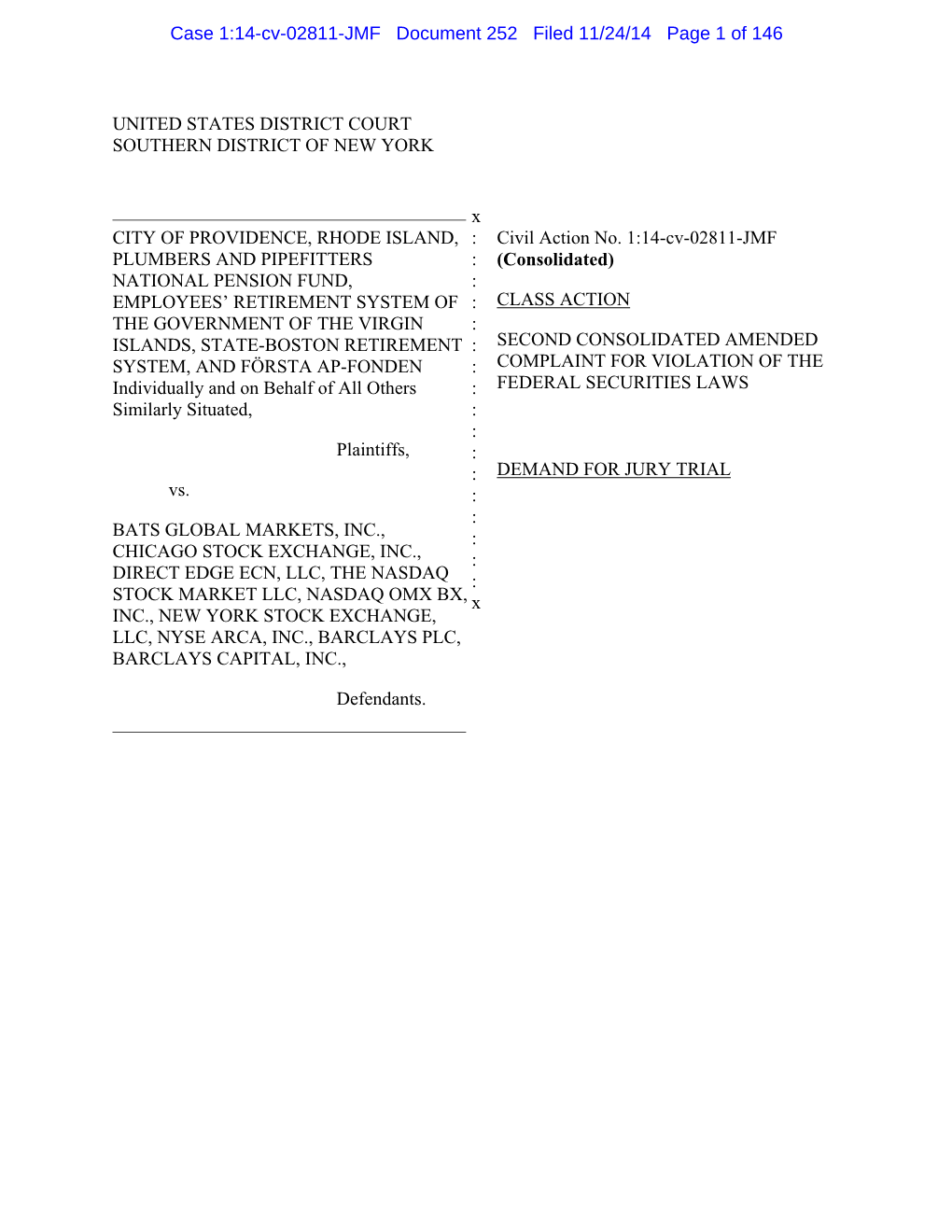 Case 1:14-Cv-02811-JMF Document 252 Filed 11/24/14 Page 1 of 146