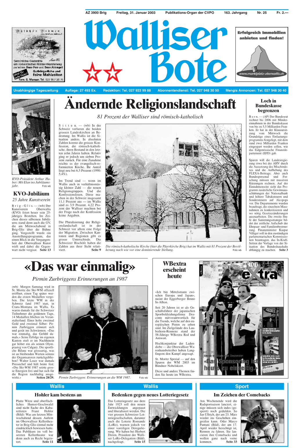 «Das War Einmalig» Ändernde Religionslandschaft