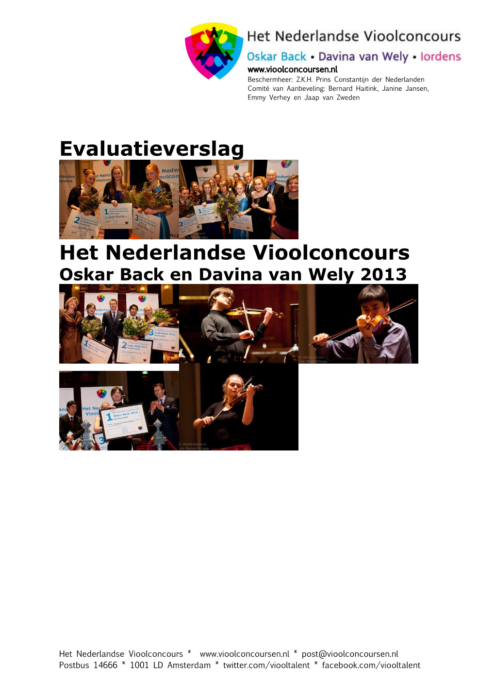 Evaluatieverslag Het Nederlandse Vioolconcours