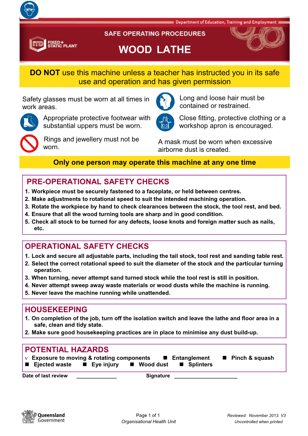 DETE - Safe Operating Procedure s3