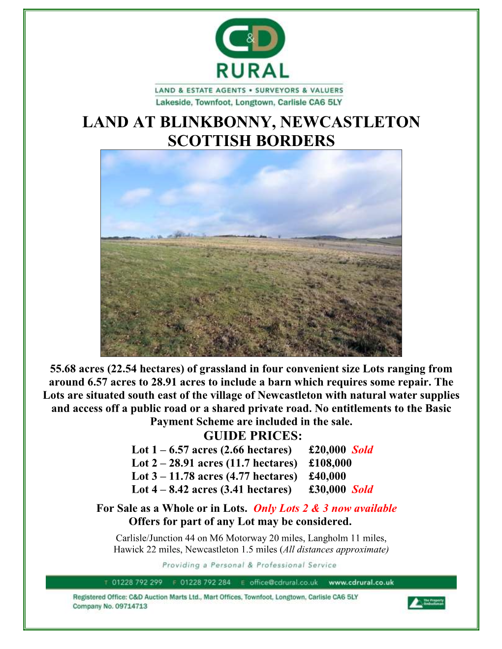 Land at Blinkbonny, Newcastleton Scottish Borders