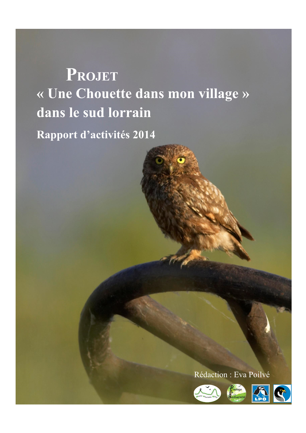 « Une Chouette Dans Mon Village » Dans Le Sud Lorrain Rapport D’Activités 2014