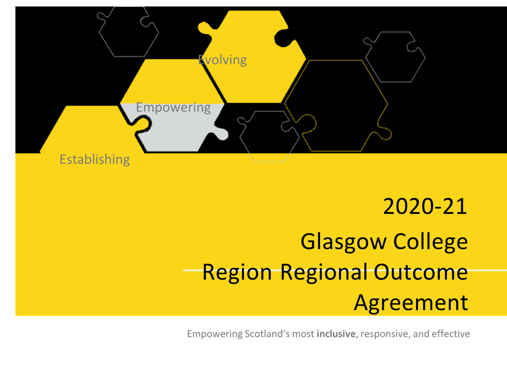 2020-21 Glasgow College Region Regional Outcome Agreement