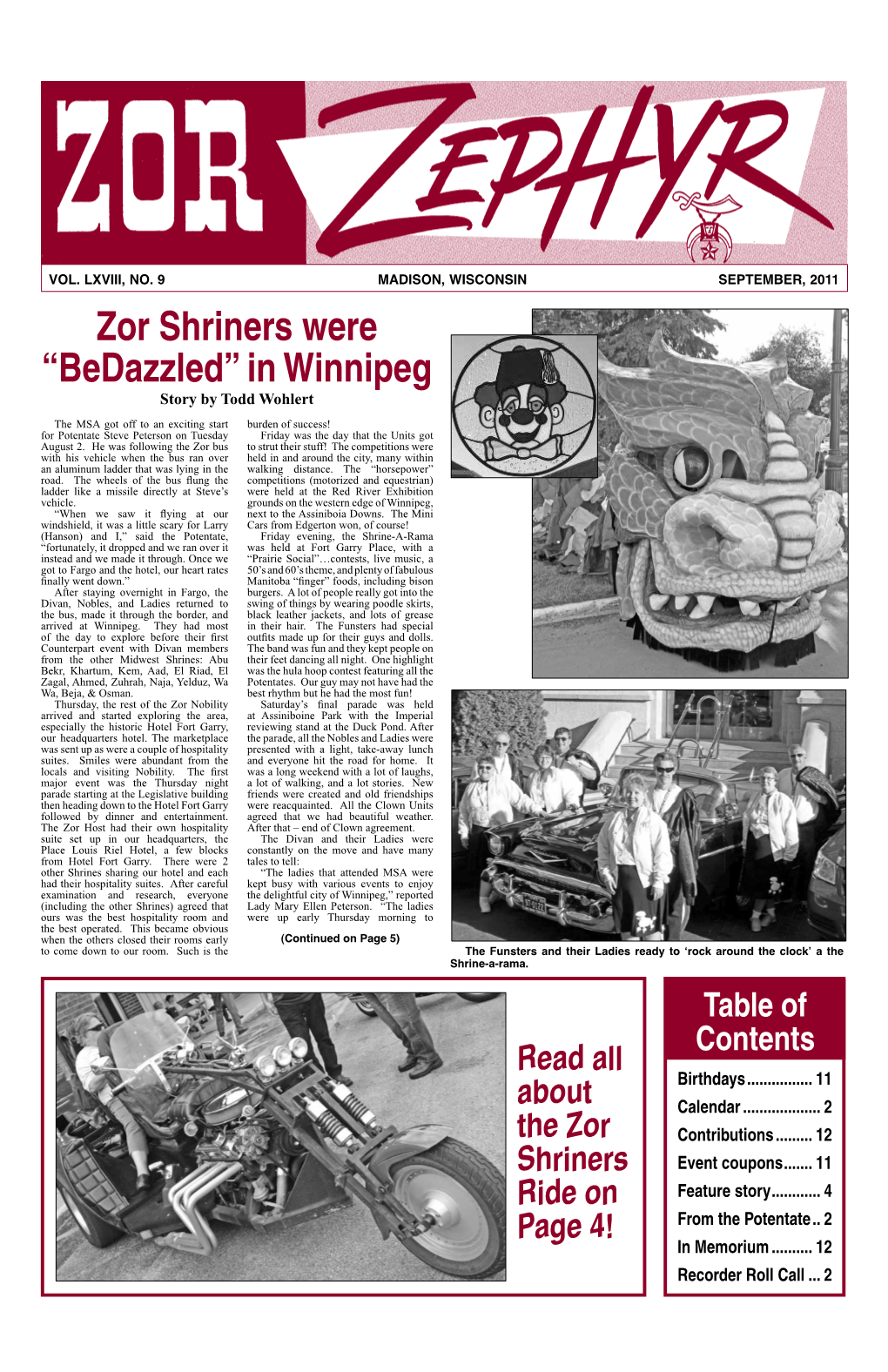 Zor Shriners Were “Bedazzled” in Winnipeg