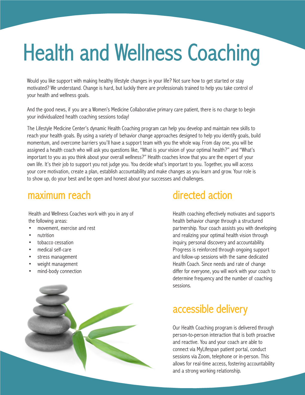 Lifestyle Medicine Center Health Coaching Program