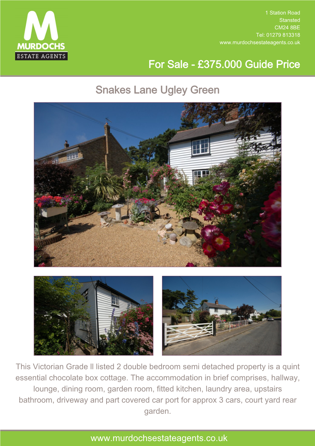 Snakes Lane Ugley Green for Sale