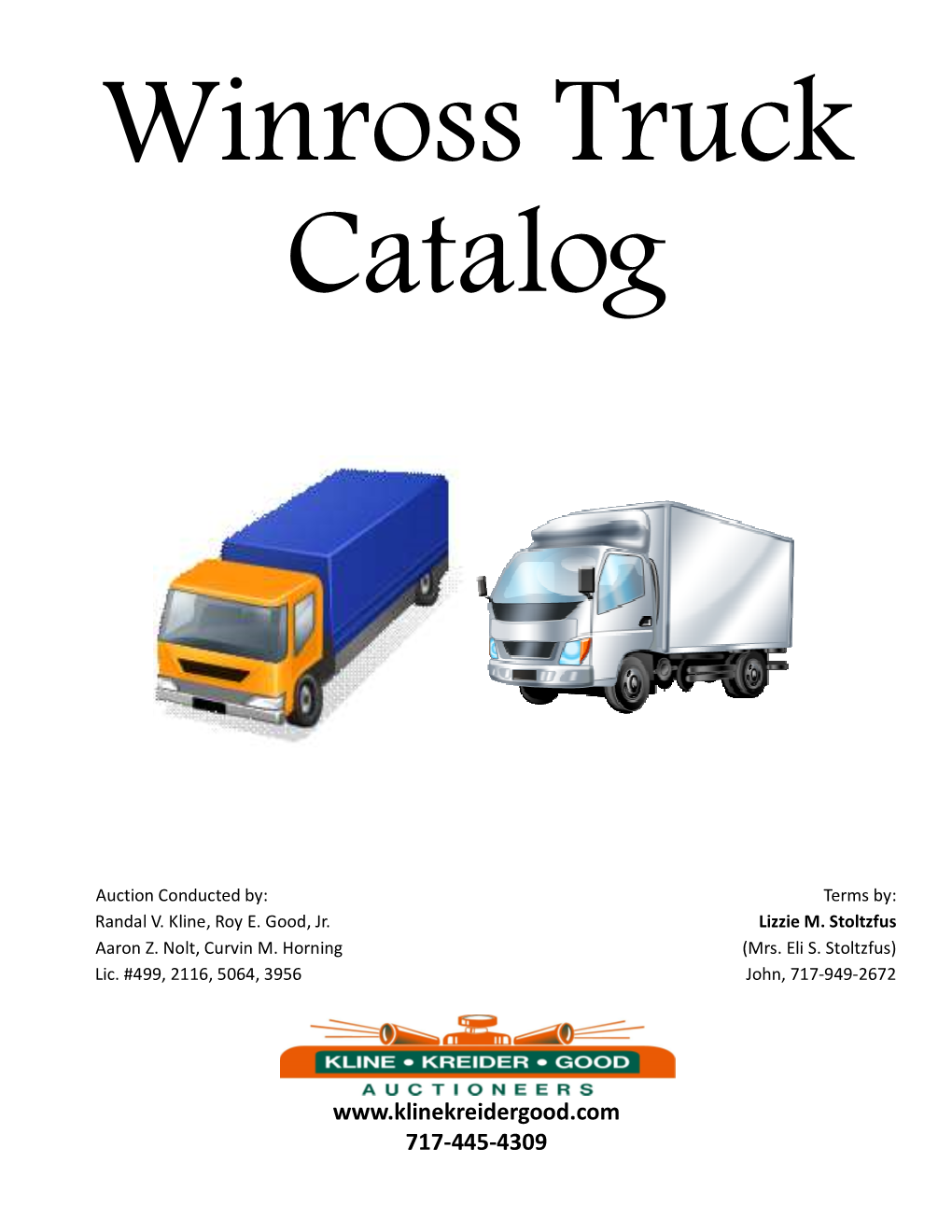 Winross Truck Listing