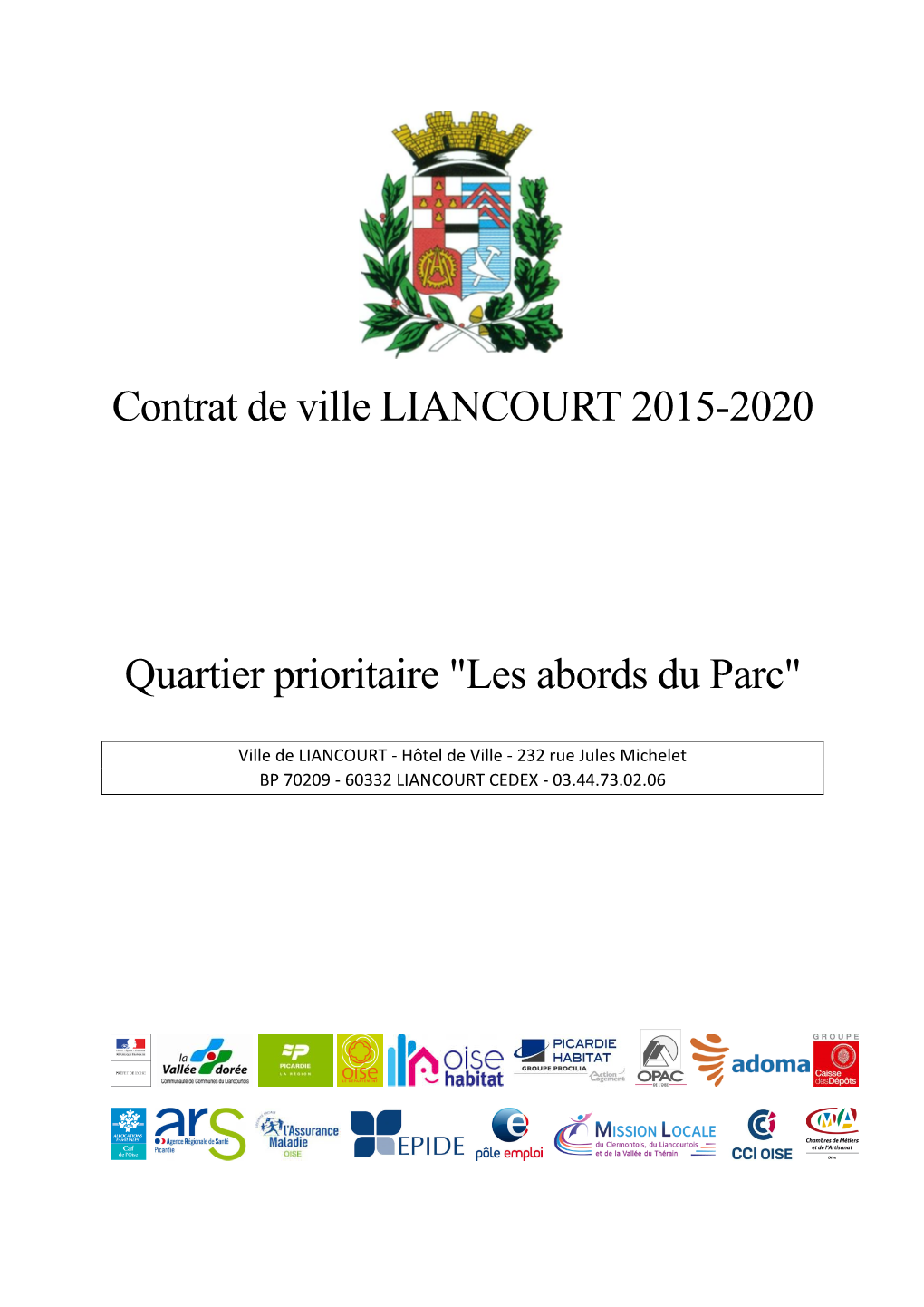 Contrat De Ville LIANCOURT 2015-2020 Quartier Prioritaire