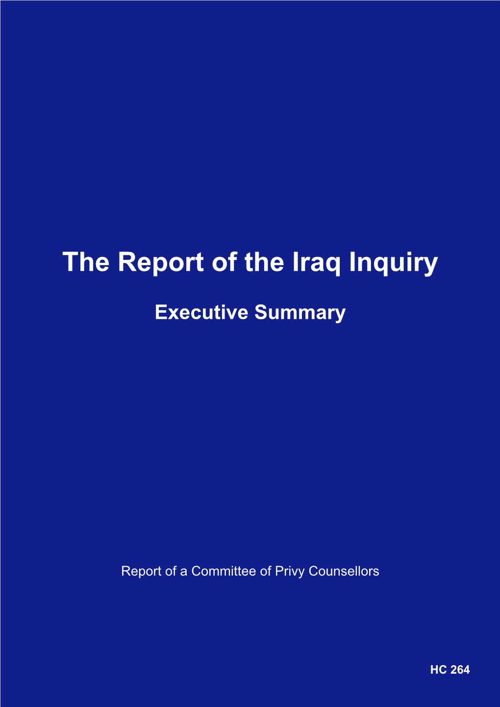The Report of the Iraq Inquiry