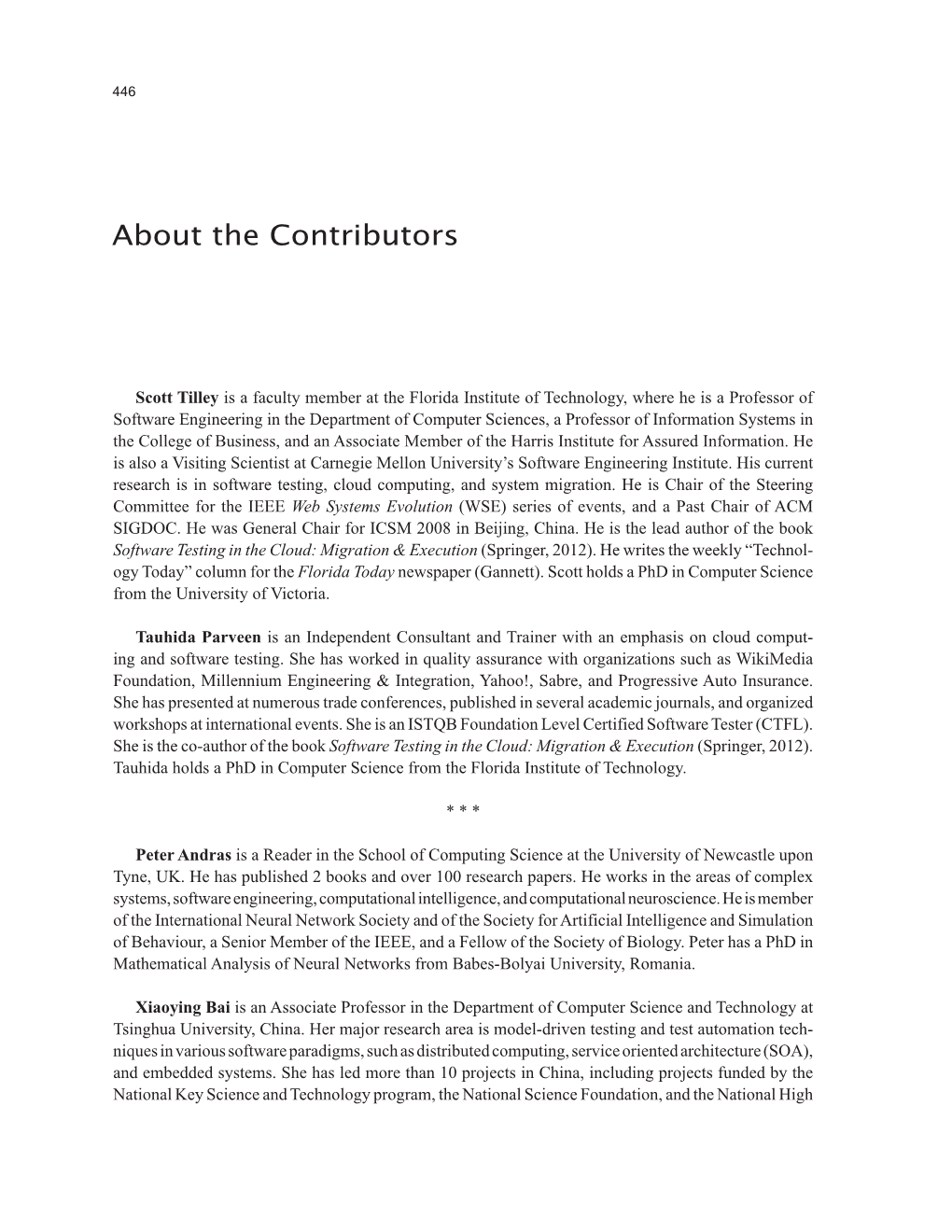 About the Contributors