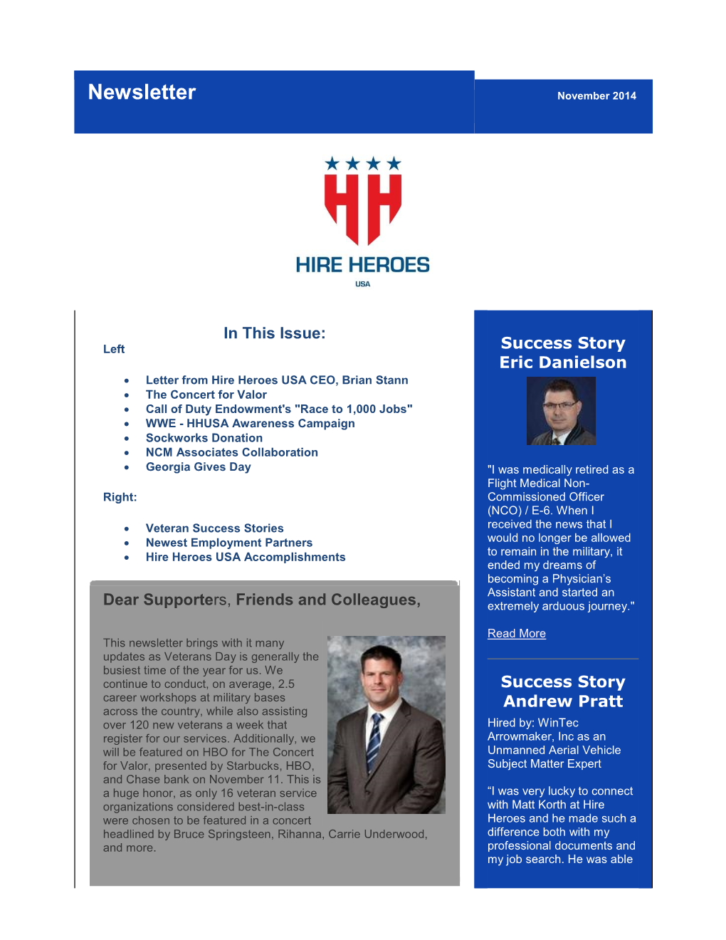 Newsletter November 2014