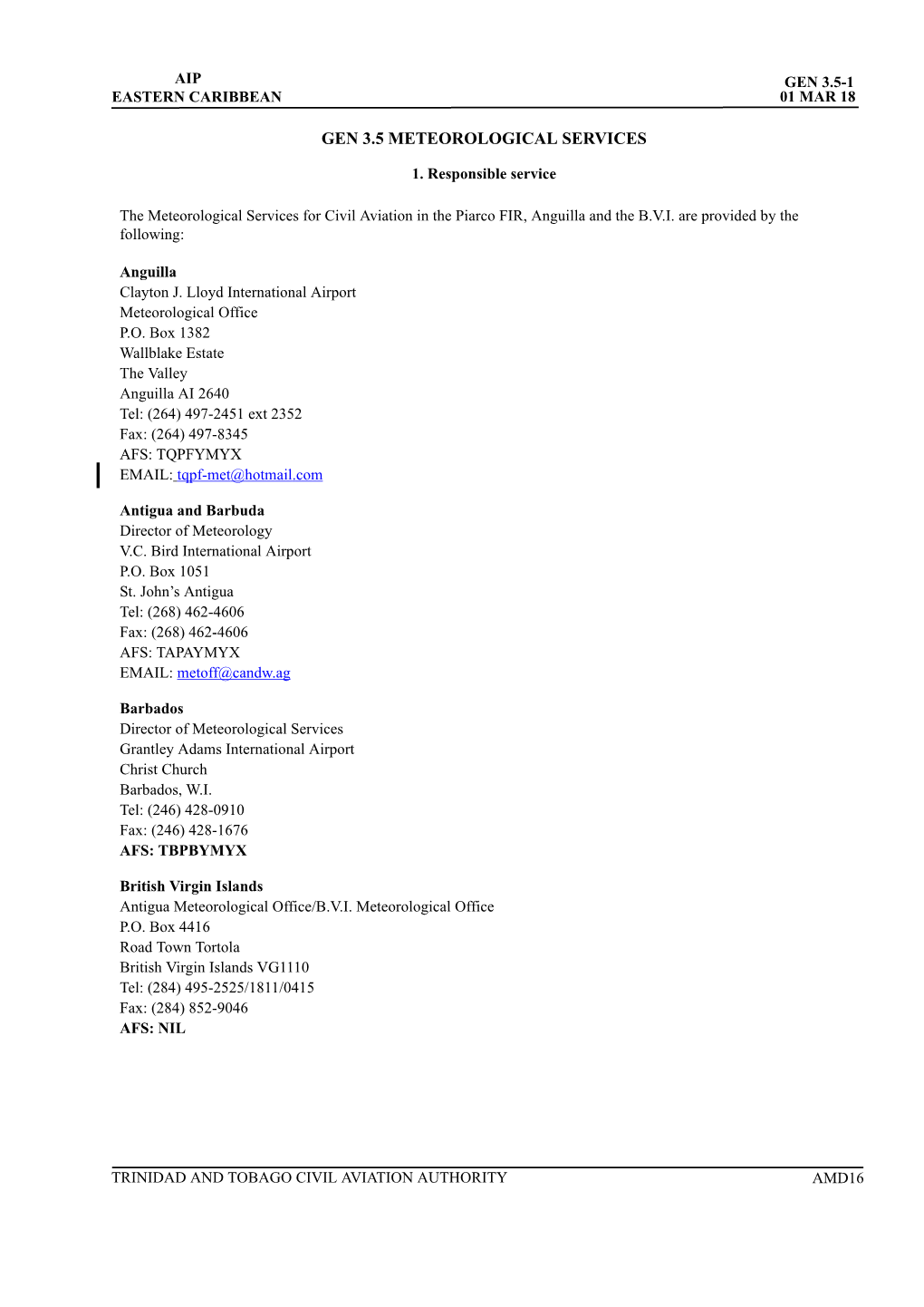 Gen 3.5 Meteorological Services