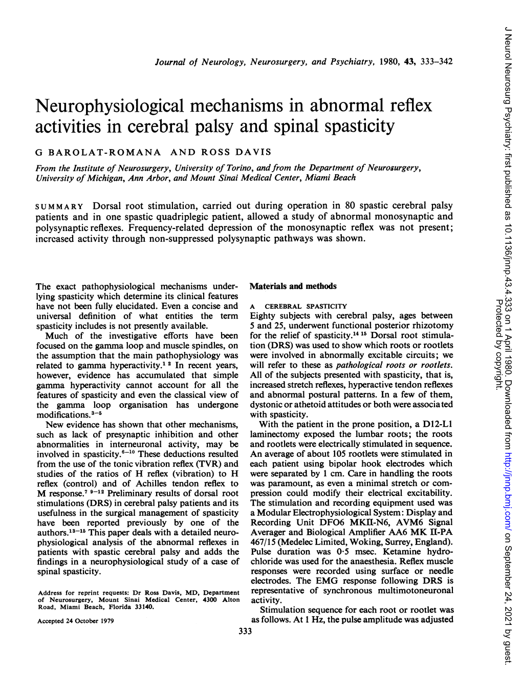 Neurophysiological Mechanisms in Abnormal Reflex