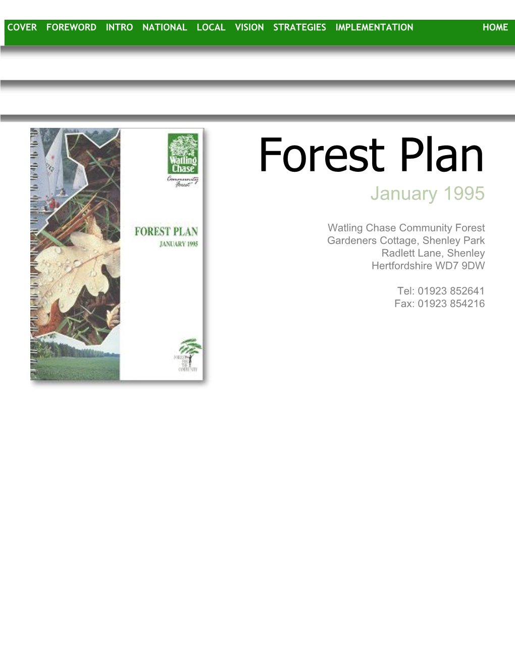 BD19 Watling Chase Community Forest Plan 1995